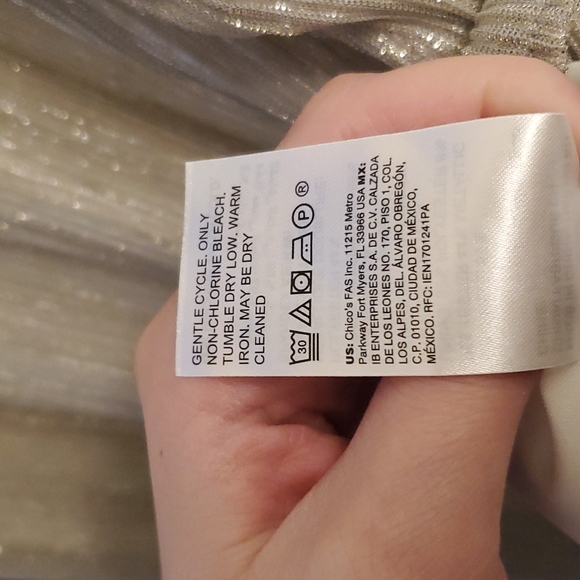 NWT Silver Flounce Halter from WHBM - Picture 9 of 9